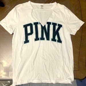 Pink V neck cut tshirt